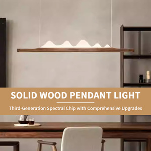 Hệ thống treo dây trong nhà <span class=keywords><strong>Led</strong></span> bằng gỗ ánh sáng tuyến tính acrylic bảo vệ mắt bằng gỗ ánh sáng tuyến tính - Product Image 2