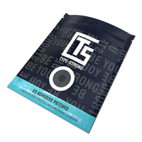 Sac d'emballage personnalisé noir mat de petite taille avec fermeture éclair plate en Mylar