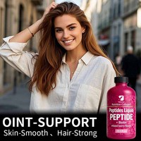 Boisson liquide orale de beauté en gros à base de biotine et de peptides de collagène, soutien antioxydant pour la croissance des cheveux, de la peau et des ongles chez l'adulte, éclaircissement de la peau