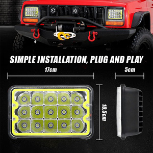 Faro LED Cuadrado de 4x6 Pulgadas, Luz de Trabajo LED con Ojo de Ángel, para <span class=keywords><strong>Camioneta</strong></span> 4x4, ATV, Coche, Conducción, DRL, Foco Todoterreno para SUV - Product Image 2