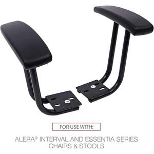 Bras en T fixes noirs Alera pour chaises et tabourets de bureau des séries Interval et Essentia - Product Image 5