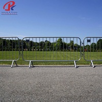 Barrières de contrôle des foules rondes en acier portables et abordables, barrière temporaire mobile pour les événements en plein air, vente de clôtures, treillis, portails