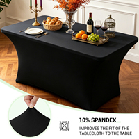 Housse de table extensible en spandex de 6 pieds pour tables rectangulaires, nappe ajustée pour mariage, banquet, fête, décoration de salon professionnel