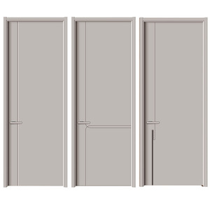 Puertas Interiores de Madera Natural Tratada Térmicamente, Recién Promocionadas, con Aislamiento Acústico y Acabado Antirayaduras para Baño, Hospital y Apartamento - Product Image 2