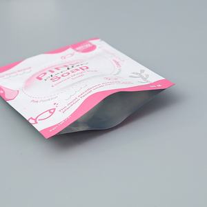 Bolsa de plástico para guardar jabón, embalaje con cremallera, color rosa - Product Image 3