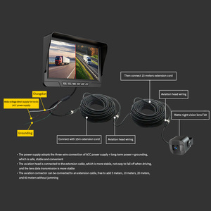 7.0 inch Màn hình màu AHD chiếu hậu Trailer màn hình hệ thống <span class=keywords><strong>camera</strong></span> điều khiển bằng giọng nói xe máy ảnh kép phía trước phía sau xe tải đảo chiều máy ảnh - Product Image 5