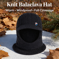 Gorro ZG para Hombre, Cálido de Invierno, Acrílico y Algodón, Protección para las Orejas y el Viento, Bufanda y Máscara Integradas, Gorro de Punto