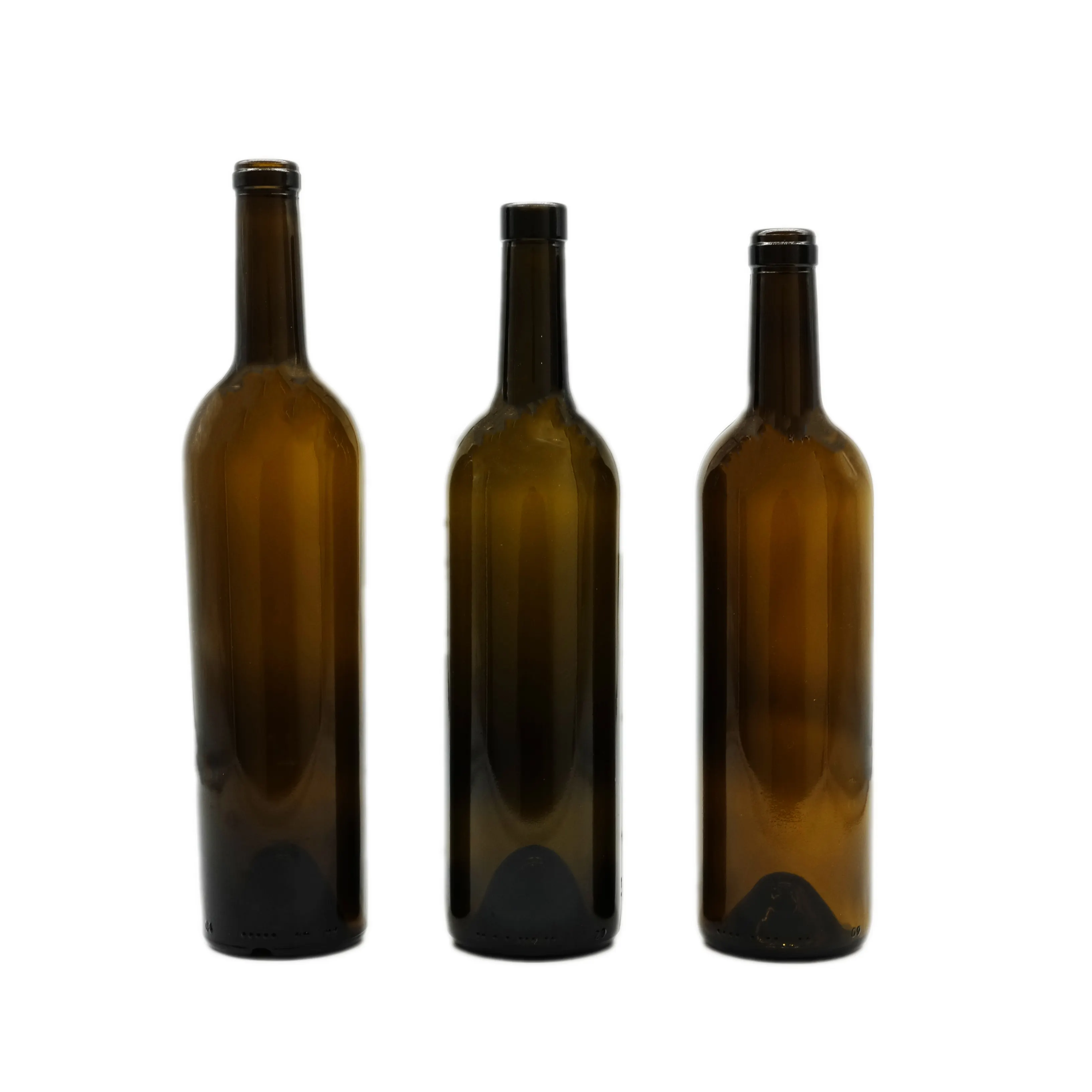 ワインジュース貯蔵用コルク付き赤ワインボトル750ml標準寸法