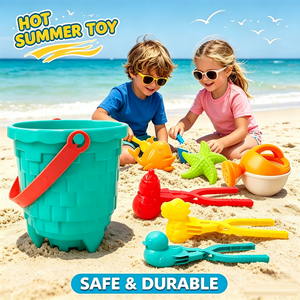 Set di Giocattoli da Spiaggia in Plastica Estivi, Attrezzi per Scavare Castelli di Sabbia per Bambini dai 5 ai 13 Anni, Giochi all'Aperto e in Spiaggia, Giocattoli all'Ingrosso - Product Image 6