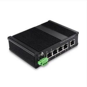 Ethernet Switch Network 10/100Mbps Fast Ethernet Industrial-grade Switch 5 Port Unmanaged IP40 DC 10-55V Industrial Network Switches