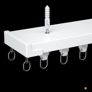Rail de rideau double en aluminium à fixation au plafond, accessoire de rail de rideau, vente chaude - Product Image 3