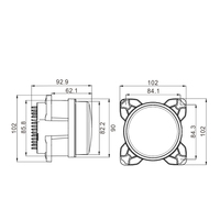 Agrolite 35W Lampe de travail ronde à LED pour tracteur, camion et bus tout-terrain Lampe de conduite à faisceau scellé Accessoires d'éclairage de voiture