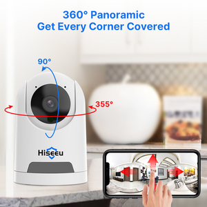 Cámara de Seguridad CCTV Hiseeu 1080P con Seguimiento Automático y Visión Nocturna para Interiores, Cámara PTZ FH2C para Bebés - Product Image 6