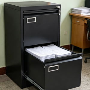 Armoire de classement mobile en acier à <span class=keywords><strong>2</strong></span> tiroirs, étagères mobiles, armoires de classement, armoire de rangement de documents de bureau pour l'organisation des dossiers - Product Image 3