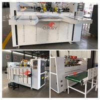Oray Máquina grapadora de caja de dos partes que ahorra espacio, modelo 1200D, semiautomática, 500 grapas/min, cabezal de grapado vertical con carrera ascendente y descendente