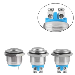 Interrupteur à bouton-poussoir autobloquant noir pour appareils électroménagers, voitures, bateaux 1A/3A Max. Courant 250V Max. Laiton et plastique pour tension électrique 12 mm - Product Image 6
