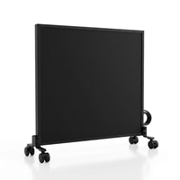 Panneau chauffant infrarouge autoportant noir P350 350W, protection contre la surchauffe IP44, cadre en aluminium pour 7 personnes ㎡   CE ROHS ERP GS Garantie 5 ans