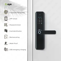 Cerradura de Puerta Digital Inteligente con Huella Dactilar Wifi para Hogar, Eseye OEM, Puerta de Aluminio con Voz, Cámara Inteligente y Protección Contra Grafitis para Seguridad del Hogar