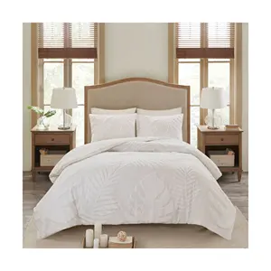 중국 제조자 5 별 호텔 침대 린넨 호화스러운 백색 100% 년 면 위안자 침구 세트