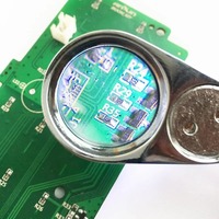 40X Metal LED Lights Folding Magnifier Plastic Lupas for Antique Stamps Jewelry & Diamond Identification
