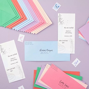 Enveloppes d'affaires de vœux durables Enveloppes colorées gommées en format lettre pour invitations - Product Image 3