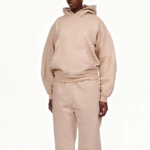 100% algodón de gran tamaño Fit Streetwear Sudadera con capucha Ropa diaria Uso informal Bolsillos Cómodo Mezcla de algodón suave Ajuste holgado Peso pesado - Product Image 1