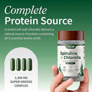 Cápsulas Naturales de Espirulina para la Salud Intestinal en Adultos, OEM/ODM, Set de Cápsulas para la Salud <span class=keywords><strong>Gastrointestinal</strong></span> - Product Image 6