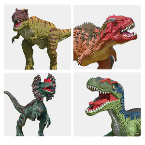Set di 2 dinosauri giocattolo realistici con luci e suoni, modello <span class=keywords><strong>animale</strong></span> simulato per bambini, gioco interattivo, avventura immaginativa e divertente - Product Image 3