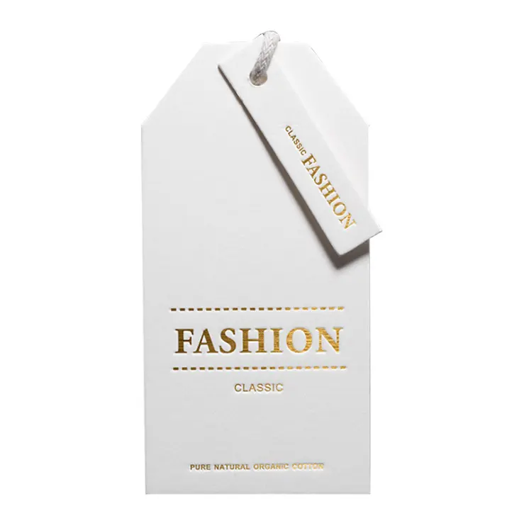 Etiqueta de pendurar roupa, folha preta rosa dourada de prata de estampagem quente para roupas, logotipo personalizado reciclado de papel redondo balanço vestuário