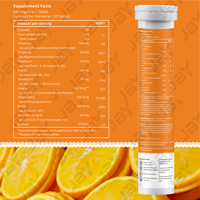 JBY Complexe B avec Vitamine C Comprimés Effervescents Biologiques Complément Alimentaire Quotidien pour Adultes Vente en Gros Usine Marque Privée