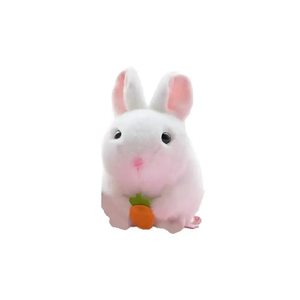 Porte-clés personnalisé avec logo, mini-jouet en peluche chat ou lapin blanc à queue qui bouge, sûr et amusant - Product Image 6