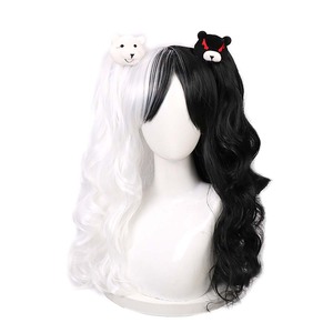 Femmes Anime <span class=keywords><strong>Dangan</strong></span> Demi Noir Demi Blanc Monokuma Perruque GAHC-011 - Product Image 1