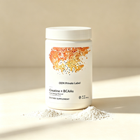Créatine monohydrate, poudre de BCAA, saveur pêche mangue, riche en protéines, végétalien, complément alimentaire pour adultes, OEM, étiquette privée, vente en gros
