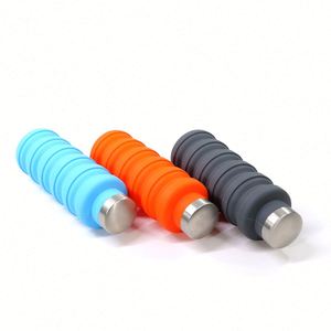 Bouteille d'eau pliable en silicone sans BPA, portable, pour les voyages, produit personnalisé par les fournisseurs d'usine - Product Image 2