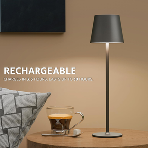 High-End Wrought Iron <b>Table</b> Lamp Rechargeable Small Night <b>Light</b> for Reading Custom Packing Dimension for Room Use - Product Image 2