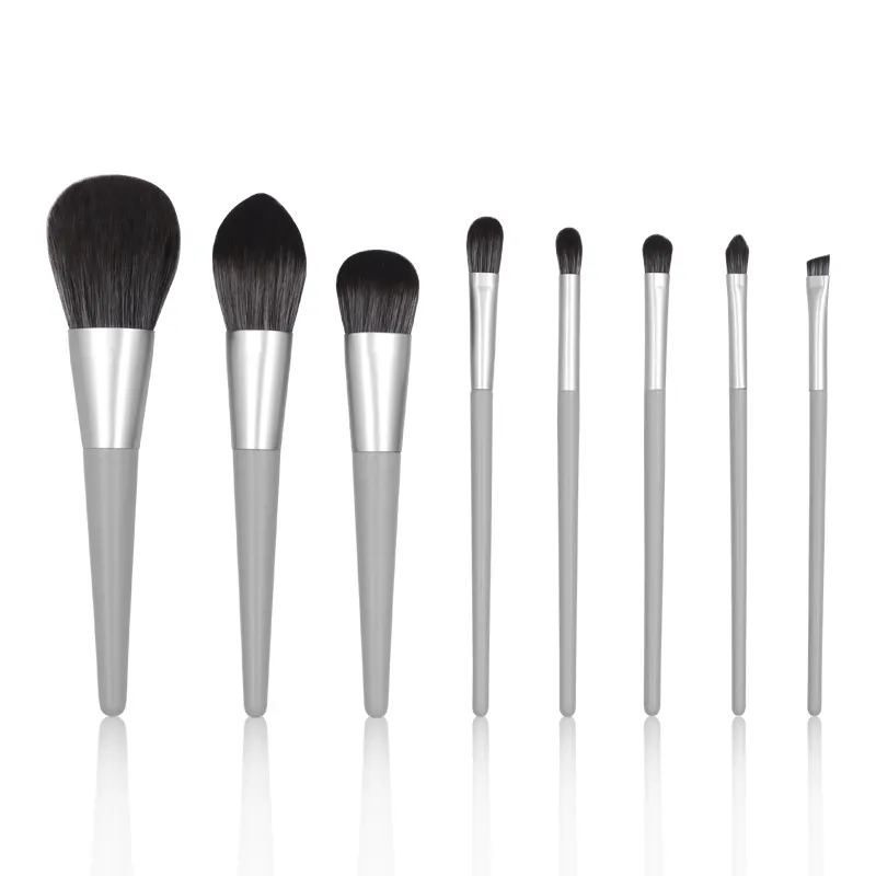 Professional Cosmetic Tool 8 in 1 Gray Cosmetic Brush Set Makeup on Sale