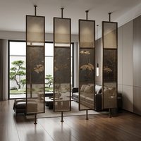 Panneau décoratif de séparation de pièce en acier inoxydable 304, détails fins et complexes, pour hôtel, hall d'entrée, design d'intérieur personnalisé