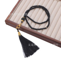 Collier à pampilles en perles d'imitation de verre de 6 mm, 99 perles, chapelet religieux musulman pour Ramadan, Aïd al-Fitr, Moyen-Orient, Fruit Number