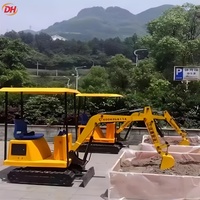 Mini-excavatrice antidérapante pour parc d'attractions, inspirée de l'excavatrice, favorisant l'exploration des tout-petits, pour centre commercial, avec équipement de fouilles chronométrées