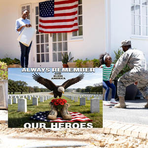 कस्टम मेमोरियल डे यार्ड पर हमेशा हीरो गार्डन ध्वज 12x18 इंच सैन्य सैनिक यार्ड आउटडोर सजावट - Product Image 3