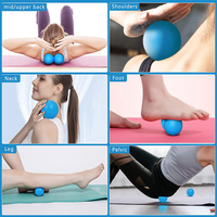 Balles de massage de crosse en caoutchouc de silicone 100% avec logo personnalisé 63mm thérapie de libération myofasciale noeuds musculaires balle de massage de yoga
