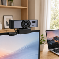 Caméra de conférence réseau audio et vidéo 4K UHD USB 3.0 avec suivi humain par IA et microphone intégré pour PC/ordinateur portable