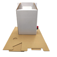 Serveur de boissons jetables avec impression personnalisée poignée en papier kraft boîte à café à emporter boîte en carton