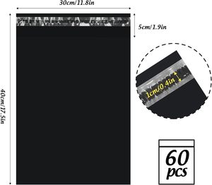 Factory Custom Beautiful Poly Mailer Bag Black Plastic Courier Shipping Package Bag for Garment Accessories Plastic Mailing Bags - Product Image 4