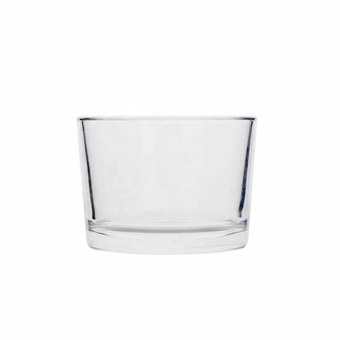 Small Glass Candle Jar With Bamboo Lid Clear Glass Tealight Votive Candle Holder