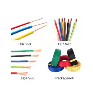 Electrical Wire and Cable Price List of Wire Electrical House Wiring Copper Insulated Solid PVC H07V-R 1.5mm 2.5mm 10mm High