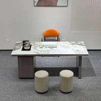 Ensemble de table à thé moderne Pandora Stone avec base de rangement pour meubles de maison, pour salles à manger et salons
