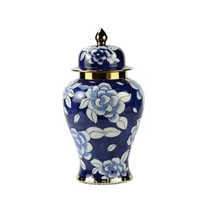 Chinese blauw en wit porselein gember pot