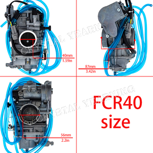 Kit de Reparación de <span class=keywords><strong>Carburador</strong></span> de Carreras para Motocicleta Honda CRF450 <span class=keywords><strong>Keihin</strong></span> <span class=keywords><strong>FCR</strong></span> 40 CRF450R 2003-2007 TRX, FCR40 Original de Calidad, 40 mm, Aluminio - Product Image 6