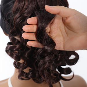 Queue de cheval synthétique ondulée pour femme, résistante à la chaleur, facile à appliquer, aspect naturel, extension capillaire transfrontalière - Product Image 5